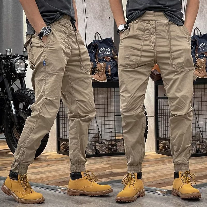 W&W Mode | Retro Herren Latzhose Mit Mehreren Taschen Und Elastischer Taille