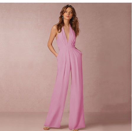 W&W Mode | Ärmelloser Halterneck Jumpsuit
