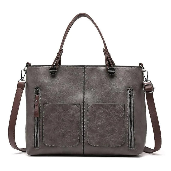 W&W Mode | Vintage Leder Schultertasche für Damen - Stilvolle und Nachhaltige Handtasche