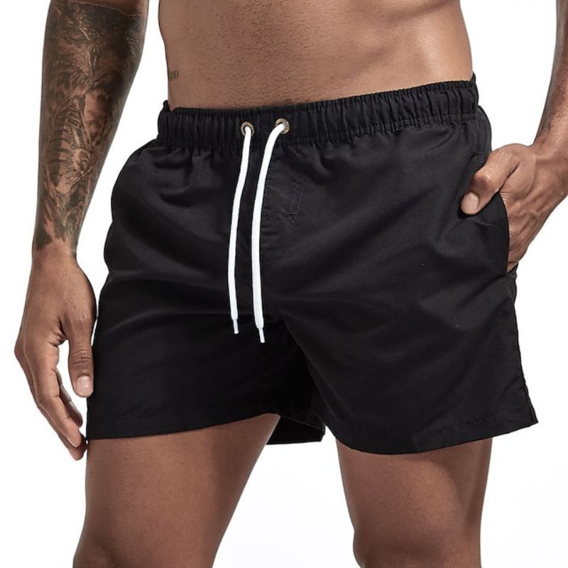 W&W Mode | Einfarbige Herrenstrandshorts Schnelltrocknend
