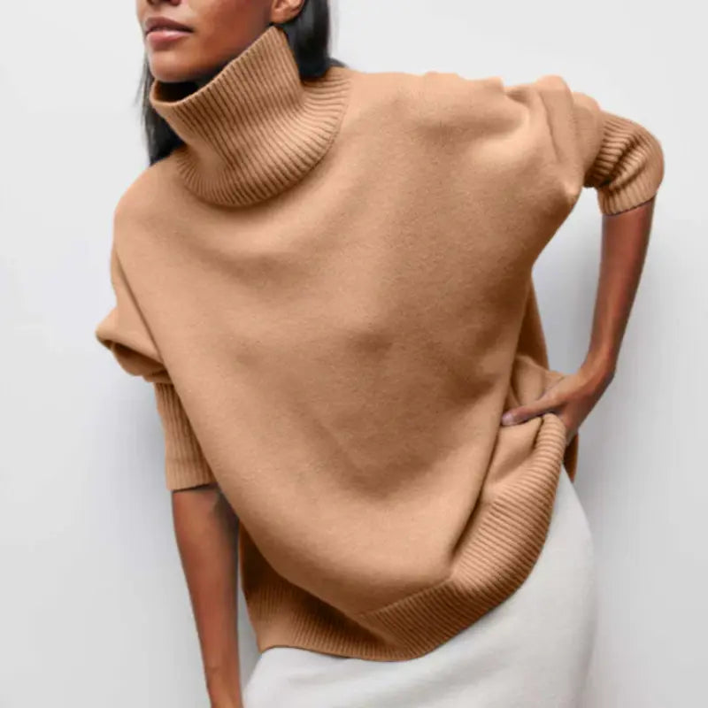 W&W Mode | Warmer Rollkragenpullover in schlichtem Design für Frauen