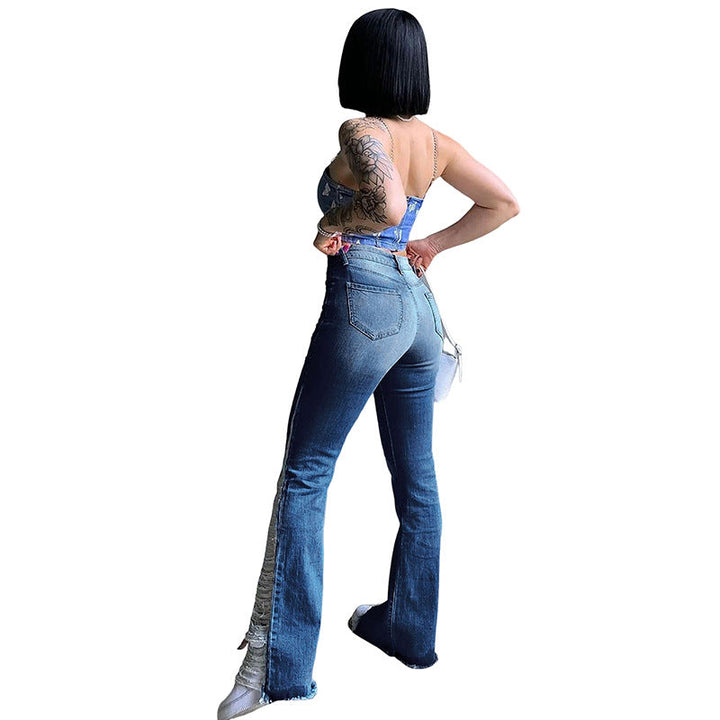 W&W Mode Stretch Ripped Flare Jeans