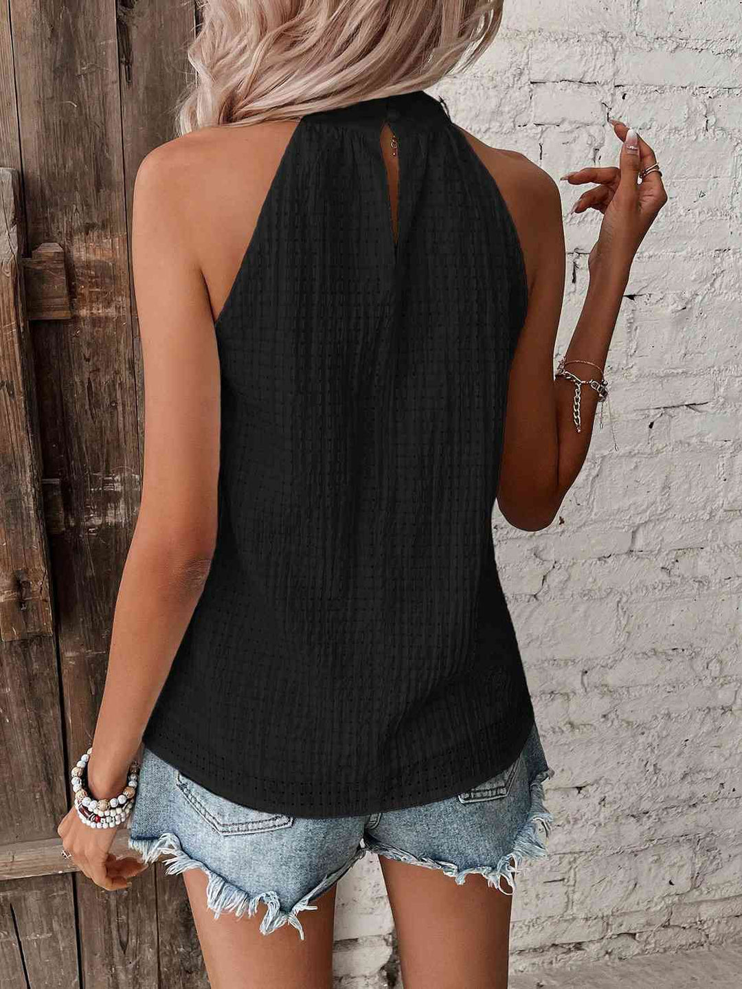 W&W Mode | Neckholder-Top mit Punktedetail