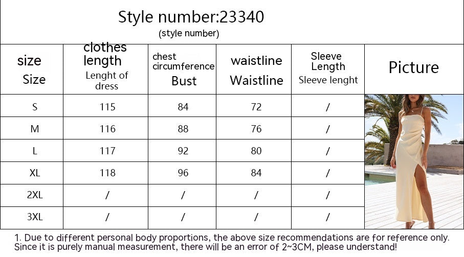 W&W Mode | Sommerliches Einfarbiges Split Kleid Für Damen