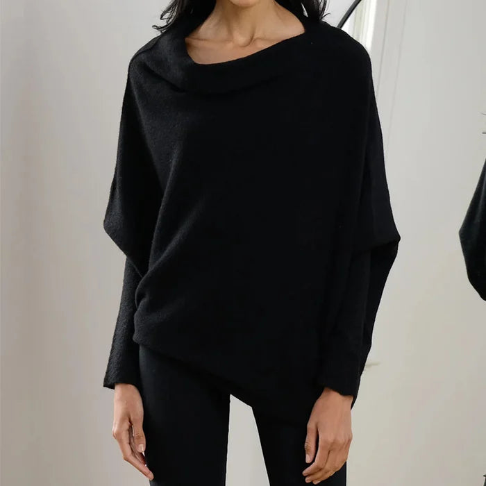 W&W Mode | Asymmetrisch Drapierter Pullover