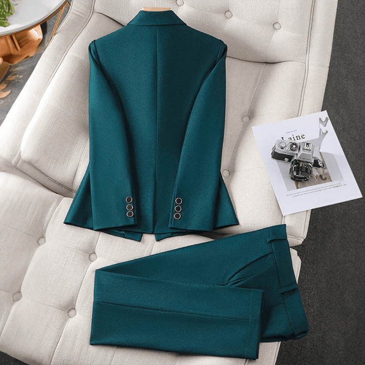 W&W Mode | Eleganter Damen Blazer Und Hosenanzug Lässiges & Bequemes Design