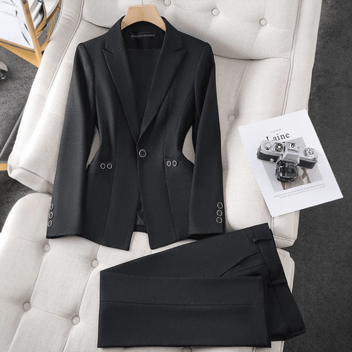 W&W Mode | Eleganter Damen Blazer Und Hosenanzug Lässiges & Bequemes Design