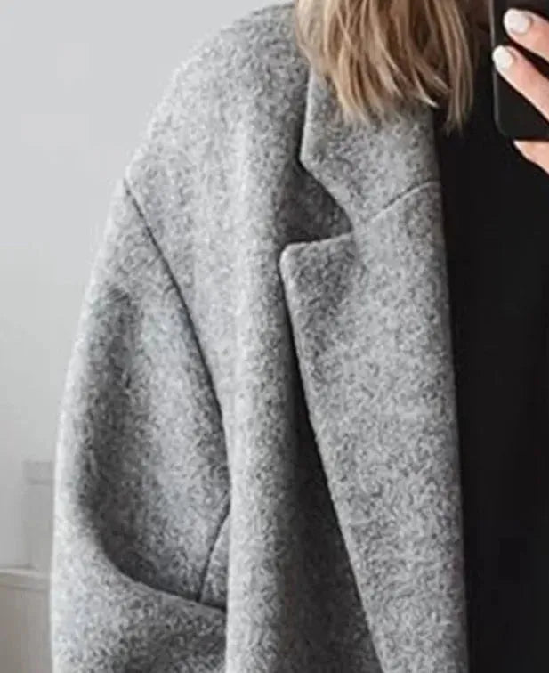 W&W Mode | Oversize Damen-Mantel Mit Reverskragen aus edlem Mischgewebe