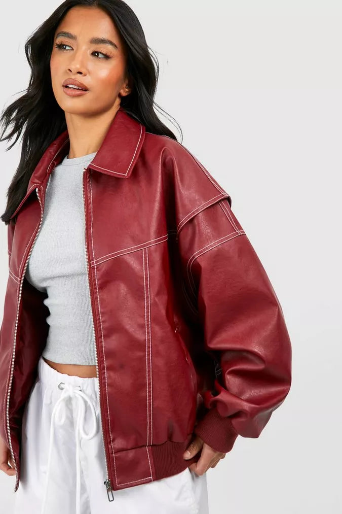 W&W Mode | Oversize-Lederjacke
