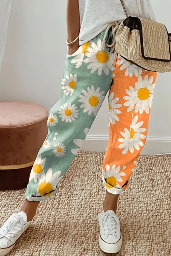 W&W Mode | Lässig Unique Printed Button Pocket Pants