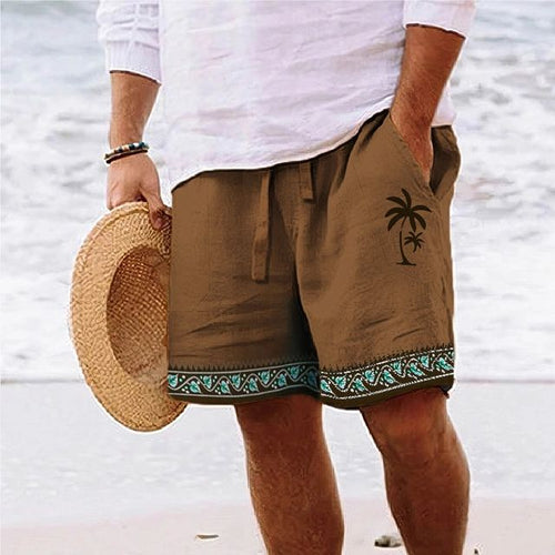 Herren-Strandshorts mit grafischem Design