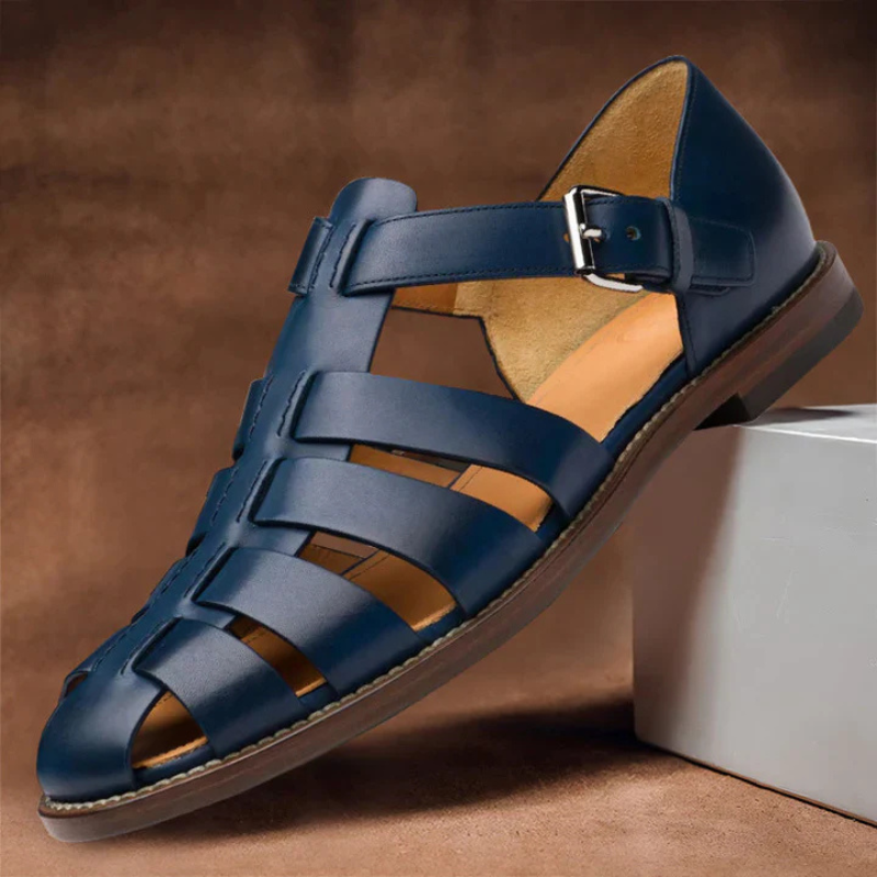 W&W Mode | Herren Bequem Sandalen Schwarz