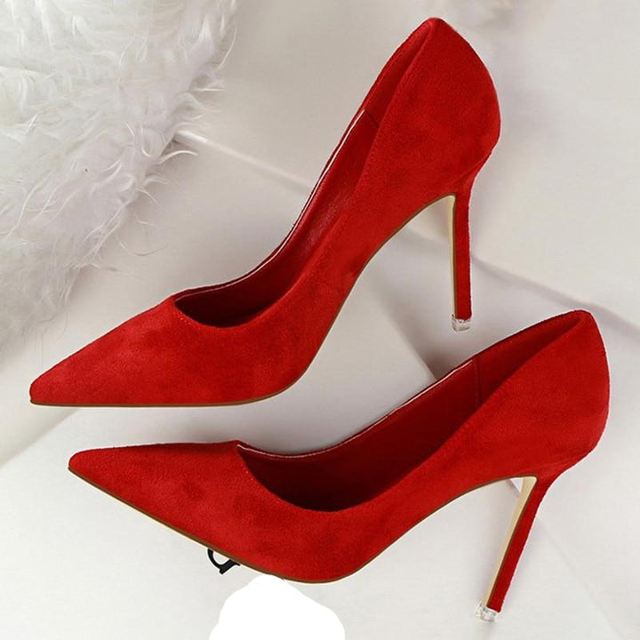 W&W Mode | Wildleder High Heels Pumps