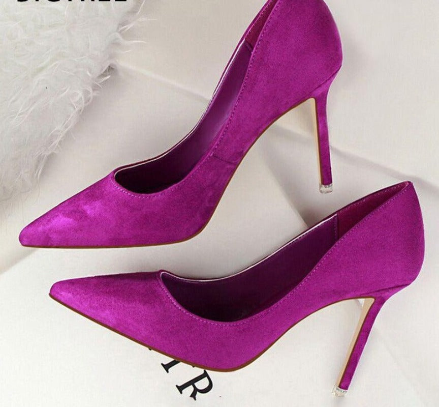 W&W Mode | Wildleder High Heels Pumps