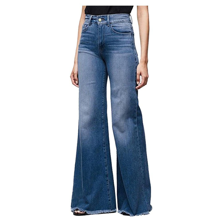W&W Mode | Hochtaillierte Jeans Mit Weitem Bein