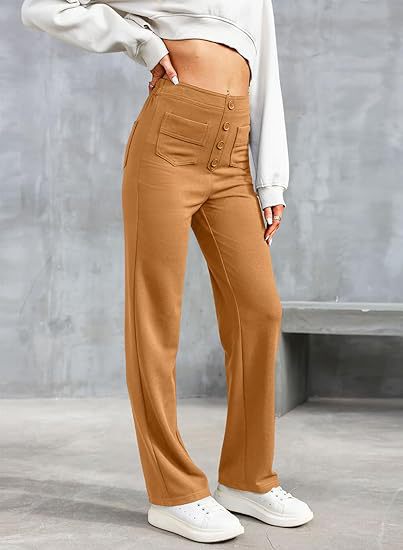 W&W Mode | Damen Elastische Freizeithosen mit hoher Taille