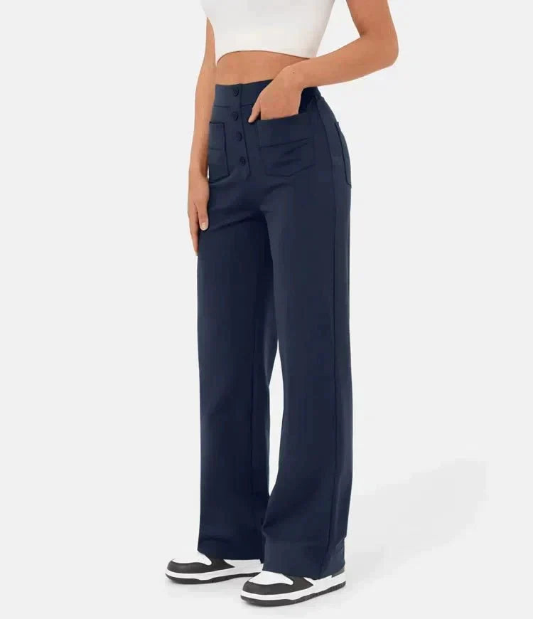 W&W Mode | Damen Elastische Freizeithosen mit hoher Taille