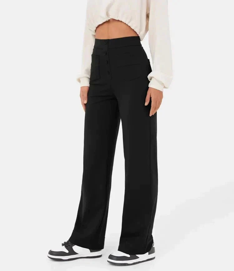 W&W Mode | Damen Elastische Freizeithosen mit hoher Taille