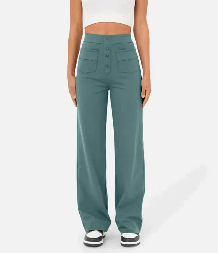 W&W Mode | Damen Elastische Freizeithosen mit hoher Taille