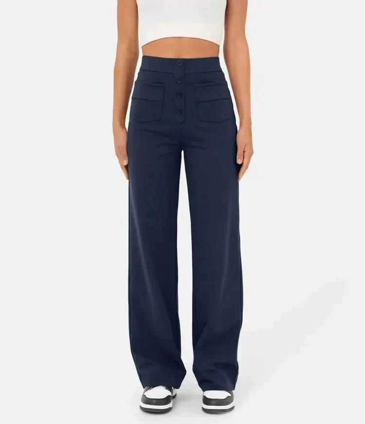 W&W Mode | Damen Elastische Freizeithosen mit hoher Taille