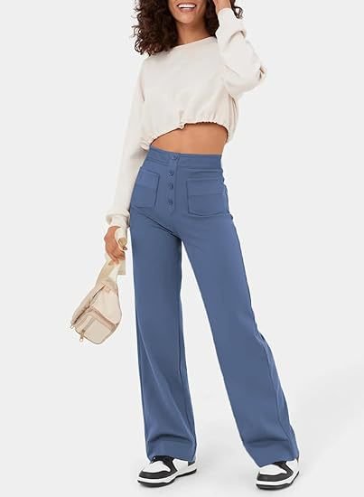 W&W Mode | Damen Elastische Freizeithosen mit hoher Taille