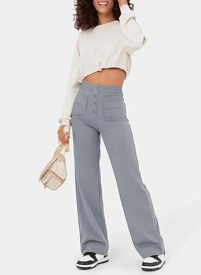 W&W Mode | Damen Elastische Freizeithosen mit hoher Taille