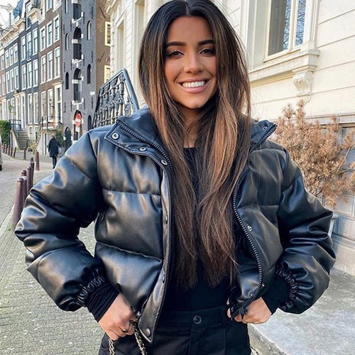 Hovis - Damen-Steppjacke aus wasserabweisendem Leder