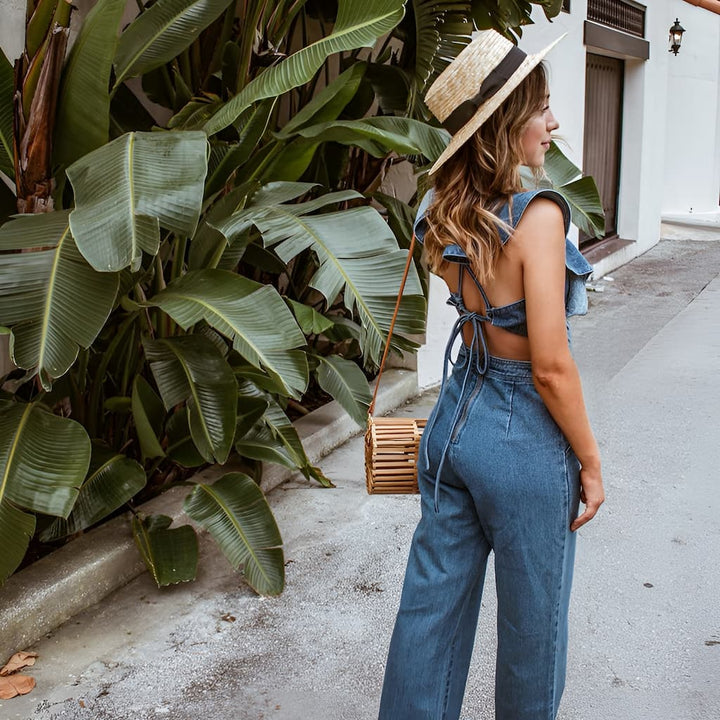 W&W Mode | Denim Jumpsuit mit Rüschen