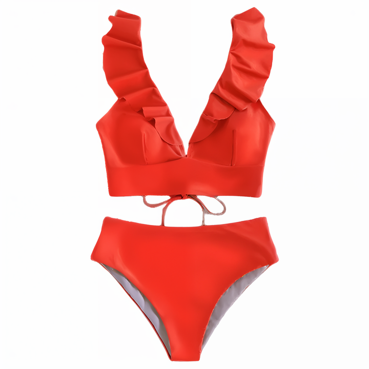 W&W Mode | Bikini-Set mit Rüschen und hoher Taille