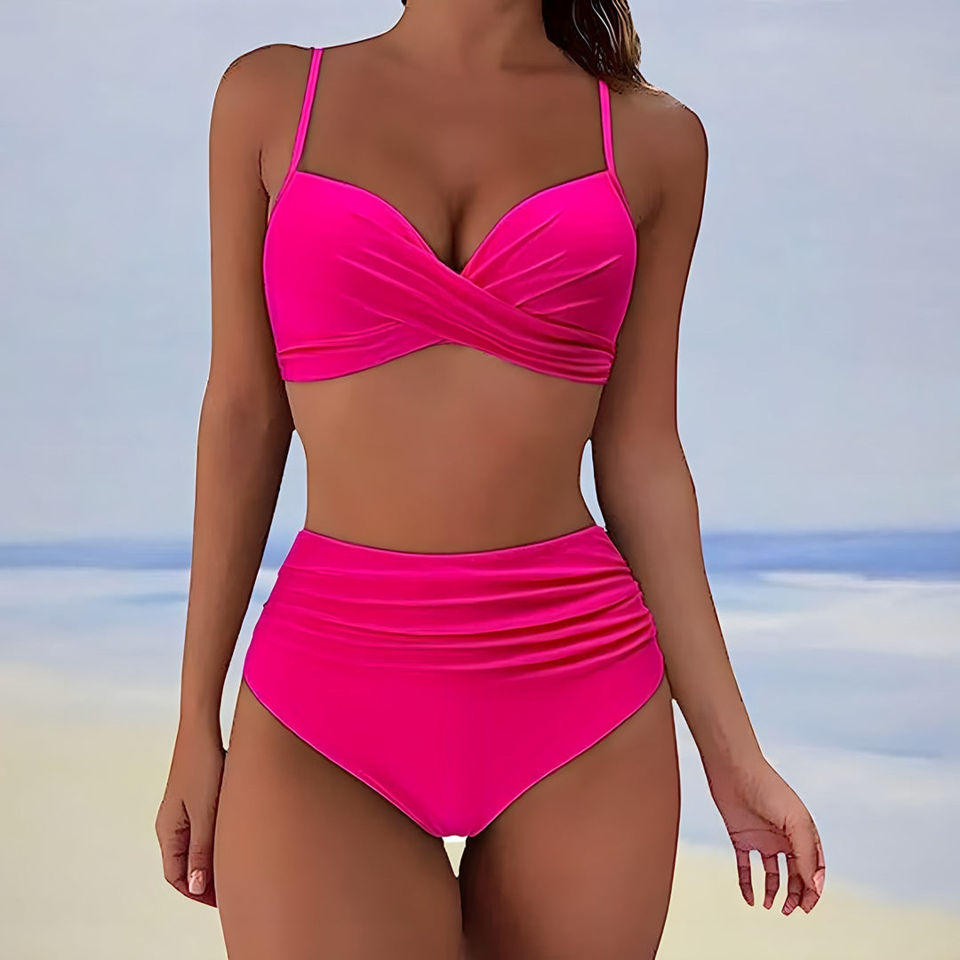 W&W Mode | Bikini mit hoher Taille für Damen, Sommer Bademode