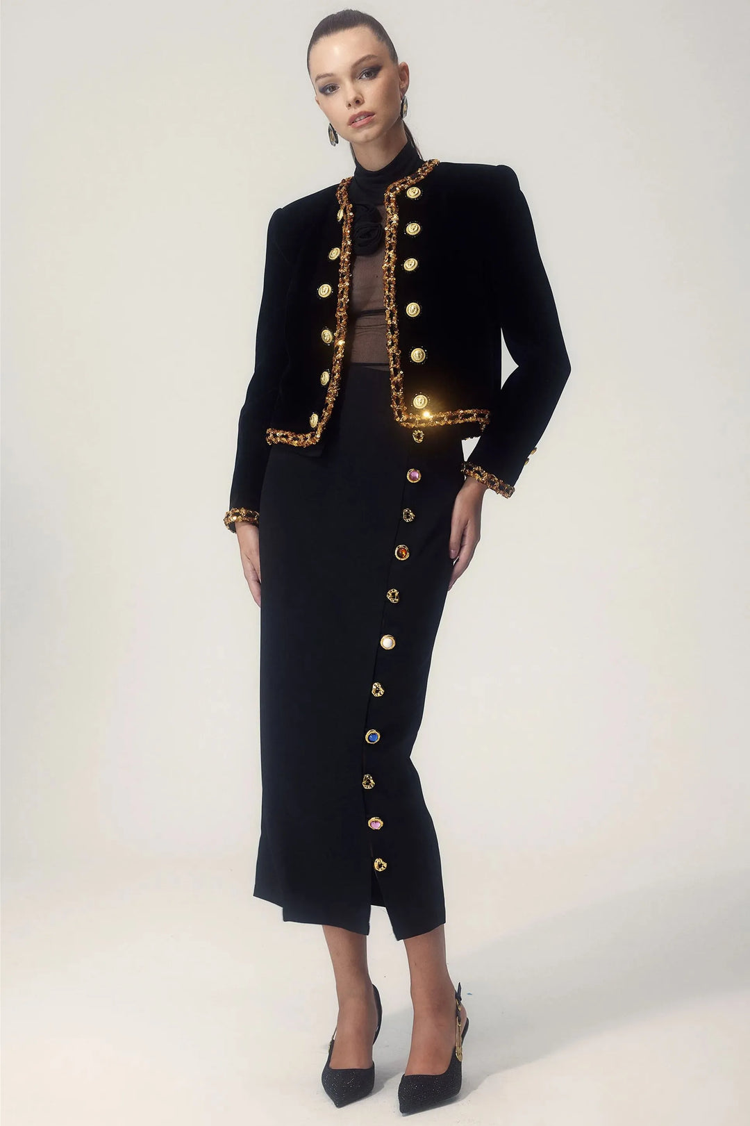 W&W Mode - Elegante Jacke mit Knöpfen