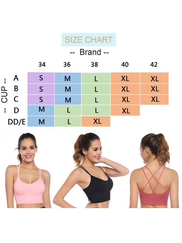W&W Mode | 3er Pack Damen Sport Bh Gepolstert Crisscross Yoga Bh Nahtlos Mittel Impact Fitness Activewear