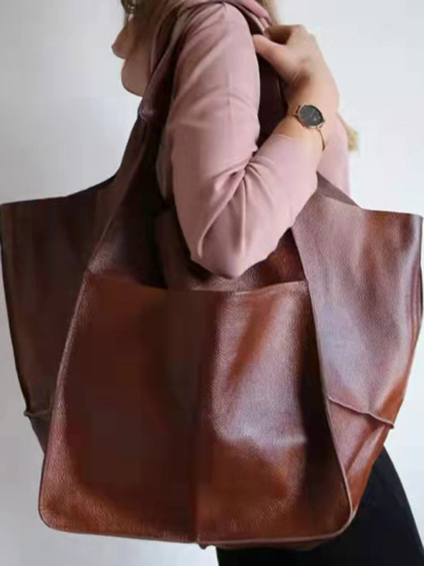 W&W Mode | Einfach Große Tasche Weiches Leder Große Kapazität Ein Schulter Tragbare Tote Tasche