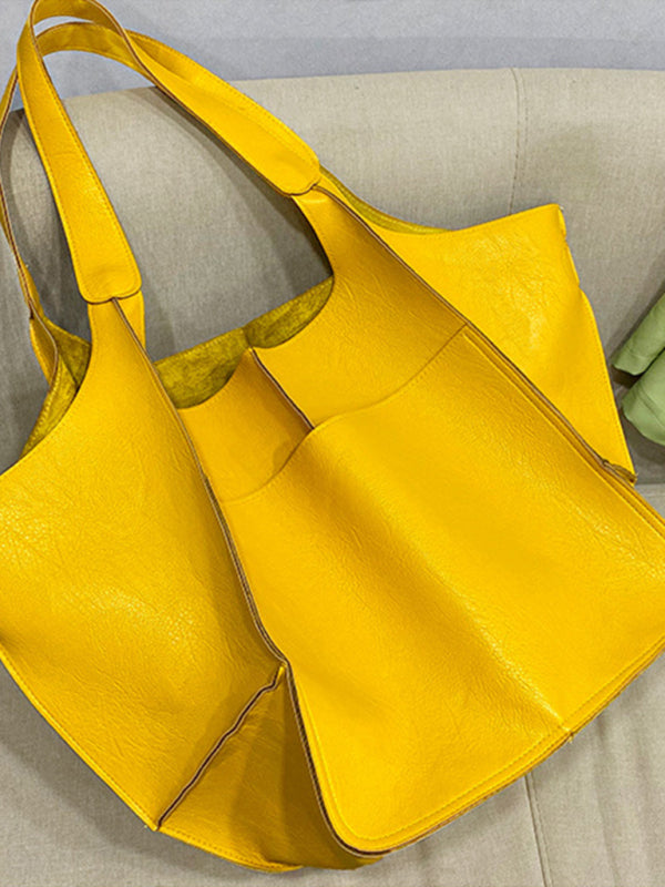 W&W Mode | Einfach Große Tasche Weiches Leder Große Kapazität Ein Schulter Tragbare Tote Tasche