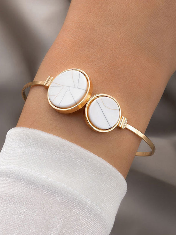 W&W Mode | Eingelassene Offene Fünfteiliges Armband Geometrisches Liebes Dreiecks Armband Satz