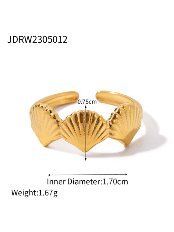 W&W Mode | Neuer Strandstil Ozeanelement Muschel Seestern Ring