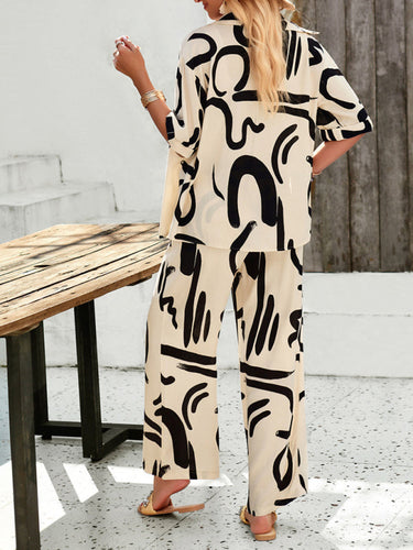 W&W Mode | Bedruckte Bluse & Hosen Satz