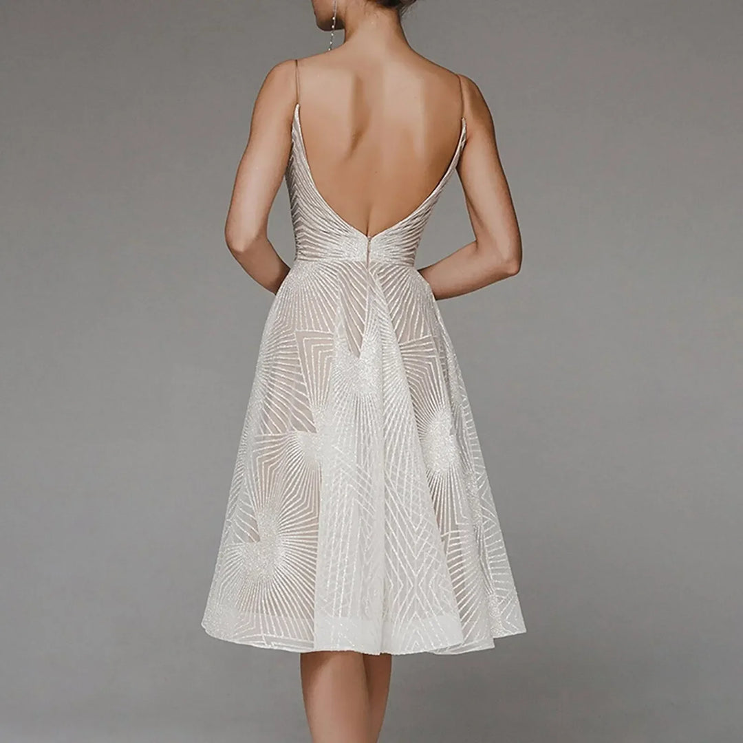 W&W Mode | Damen Besticktes Luxuskleid