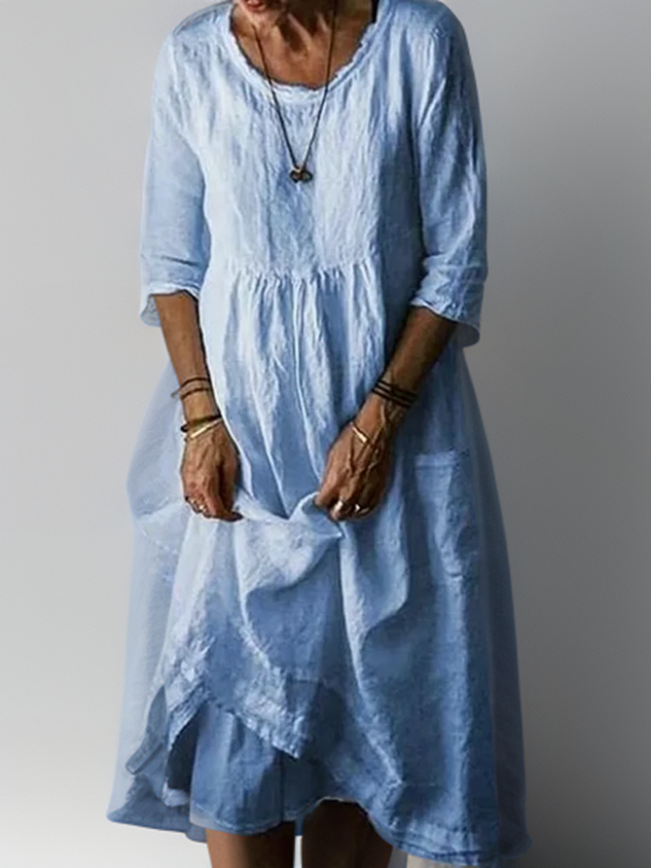 W&W Mode | Damen Leinen Kleid