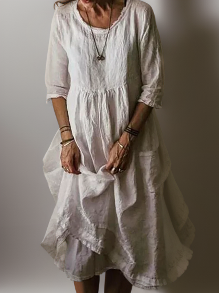 W&W Mode | Damen Leinen Kleid
