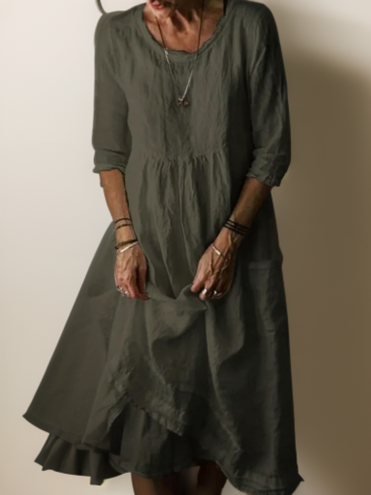 W&W Mode | Damen Leinen Kleid