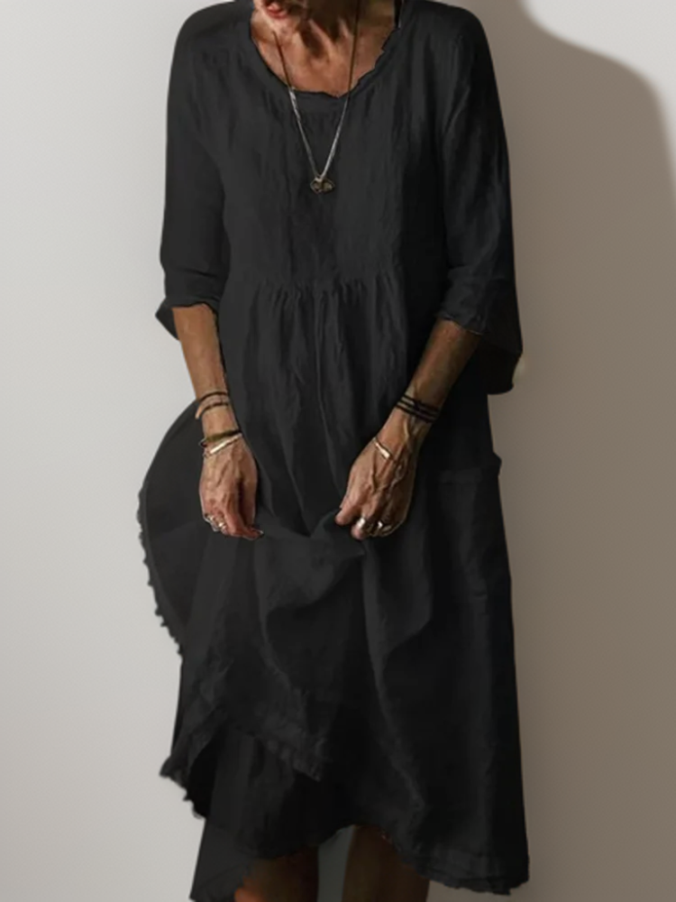 W&W Mode | Damen Leinen Kleid