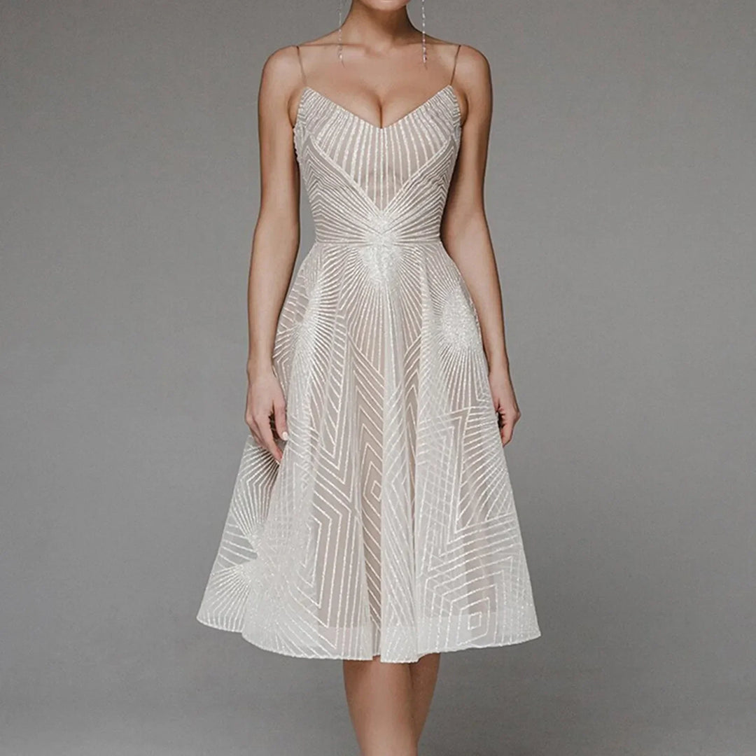 W&W Mode | Damen Besticktes Luxuskleid