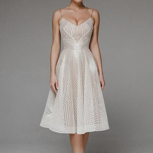 W&W Mode | Damen Besticktes Luxuskleid