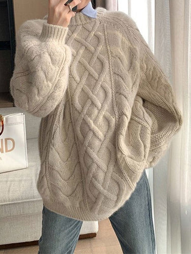 W&W Mode | gestrickter Pullover mit Textur