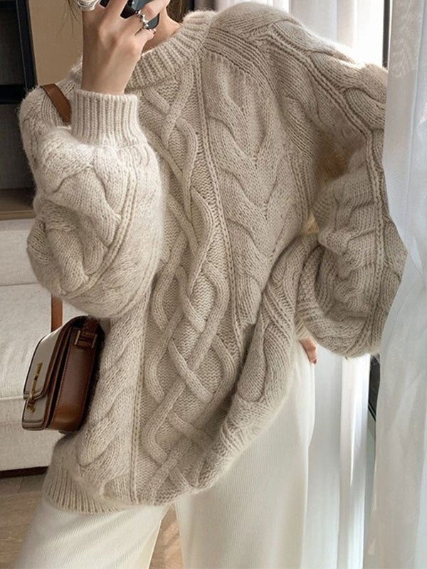W&W Mode | gestrickter Pullover mit Textur