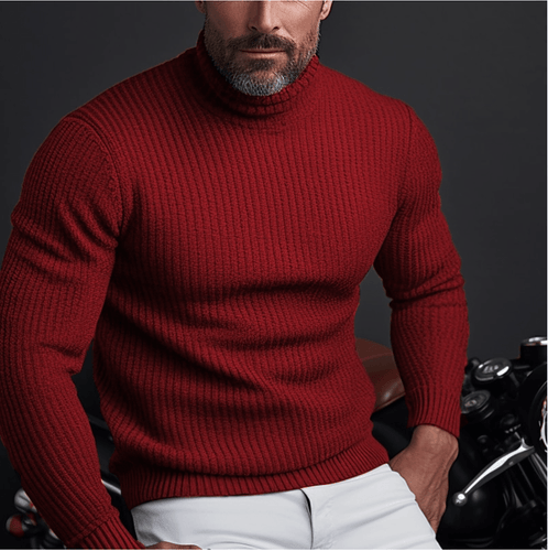 W&W Mode | Stilvolle Rollkragenpullover Herren Sweatshirt Jumper