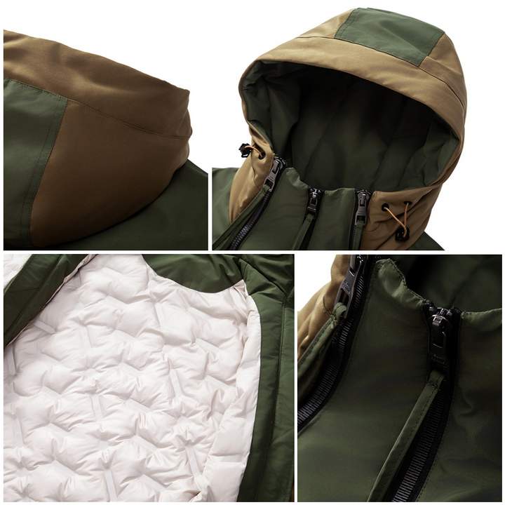 W&W Mode | Wasserdichte, Winddichte Daunenjacke