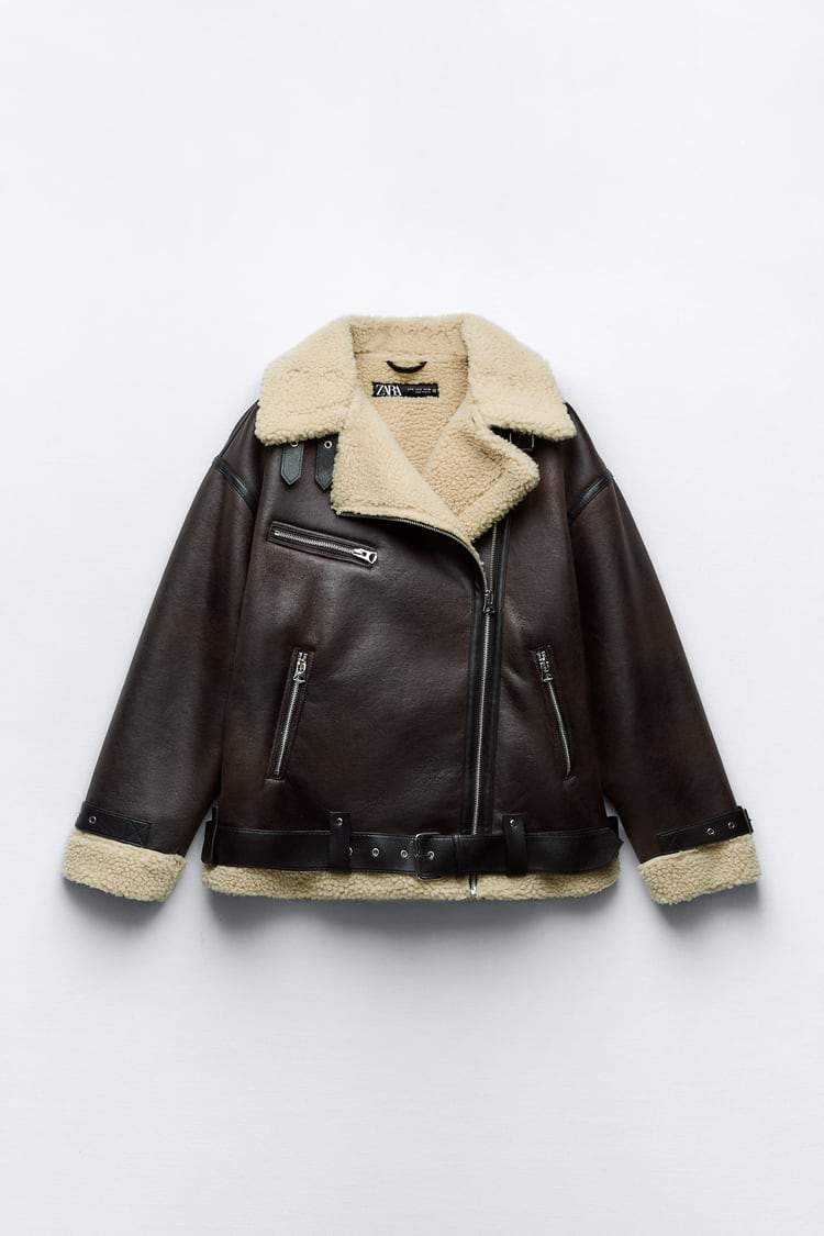 W&W Mode | Jacke mit Revers aus Kunstleder