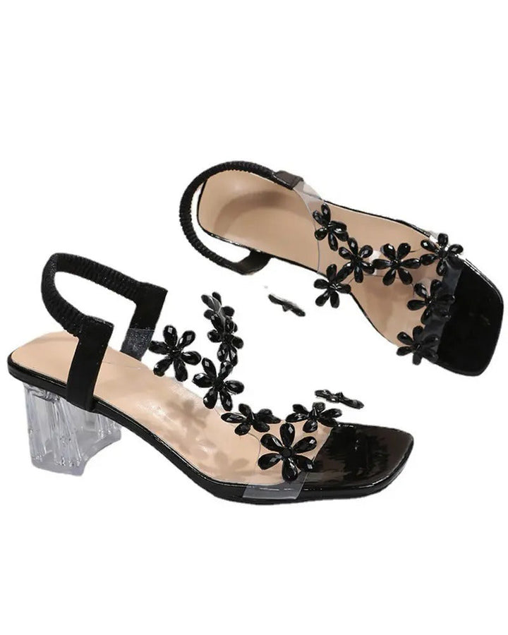 W&W Mode | Sandalen Mit Riemen Und Strass Hohe Absätze